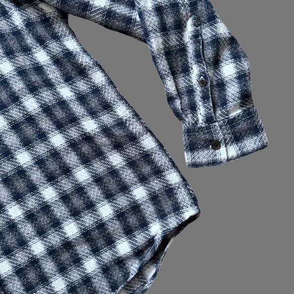 14th & Union Nordstrom Navy Plaid Texture Button Up Shirt L NWT - Picture 3 of 6
